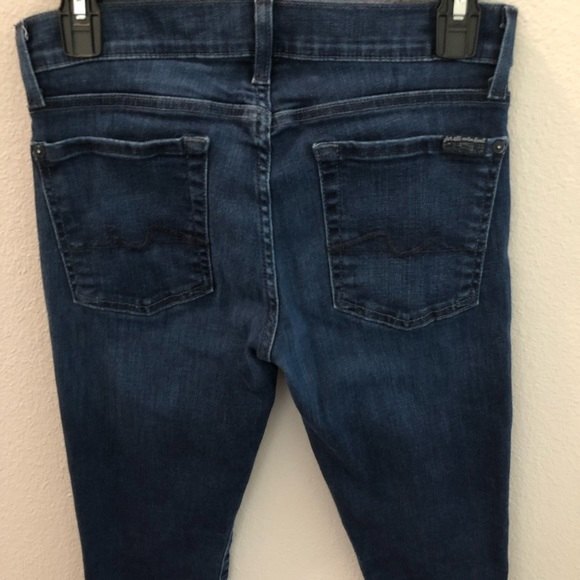 7 For All Mankind Gwenevere Ankle Zip Low Rise Skinny Jean-27 - Picture 8 of 12